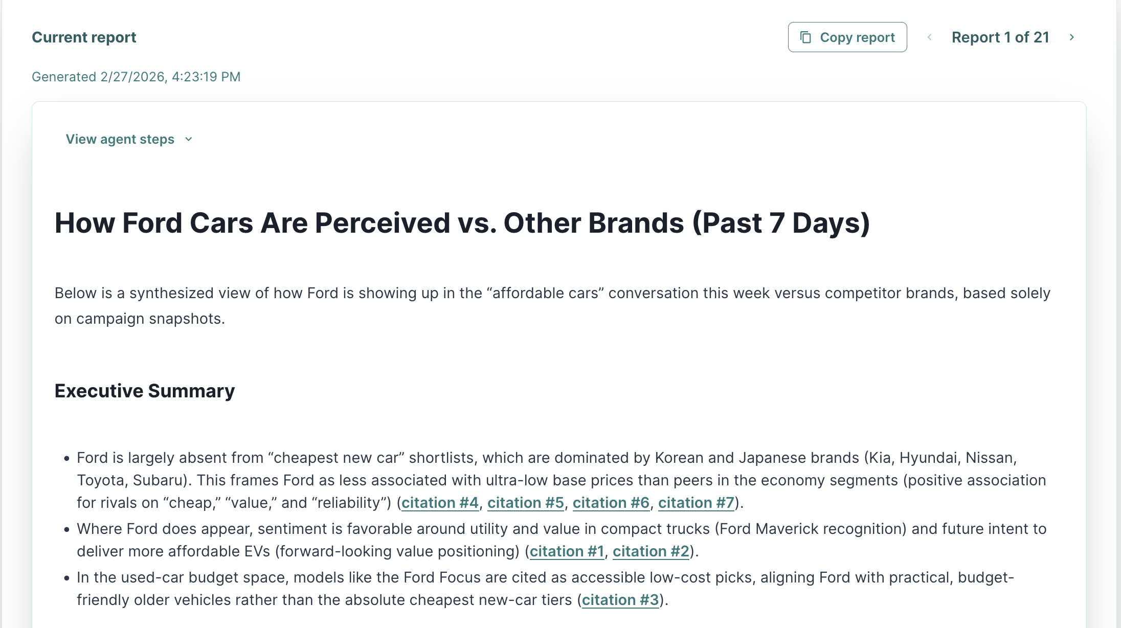 Cy Agentic GEO Reporting