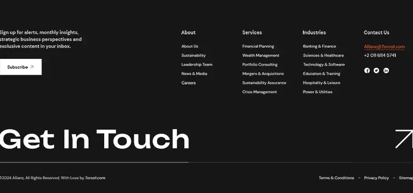 Footer full width